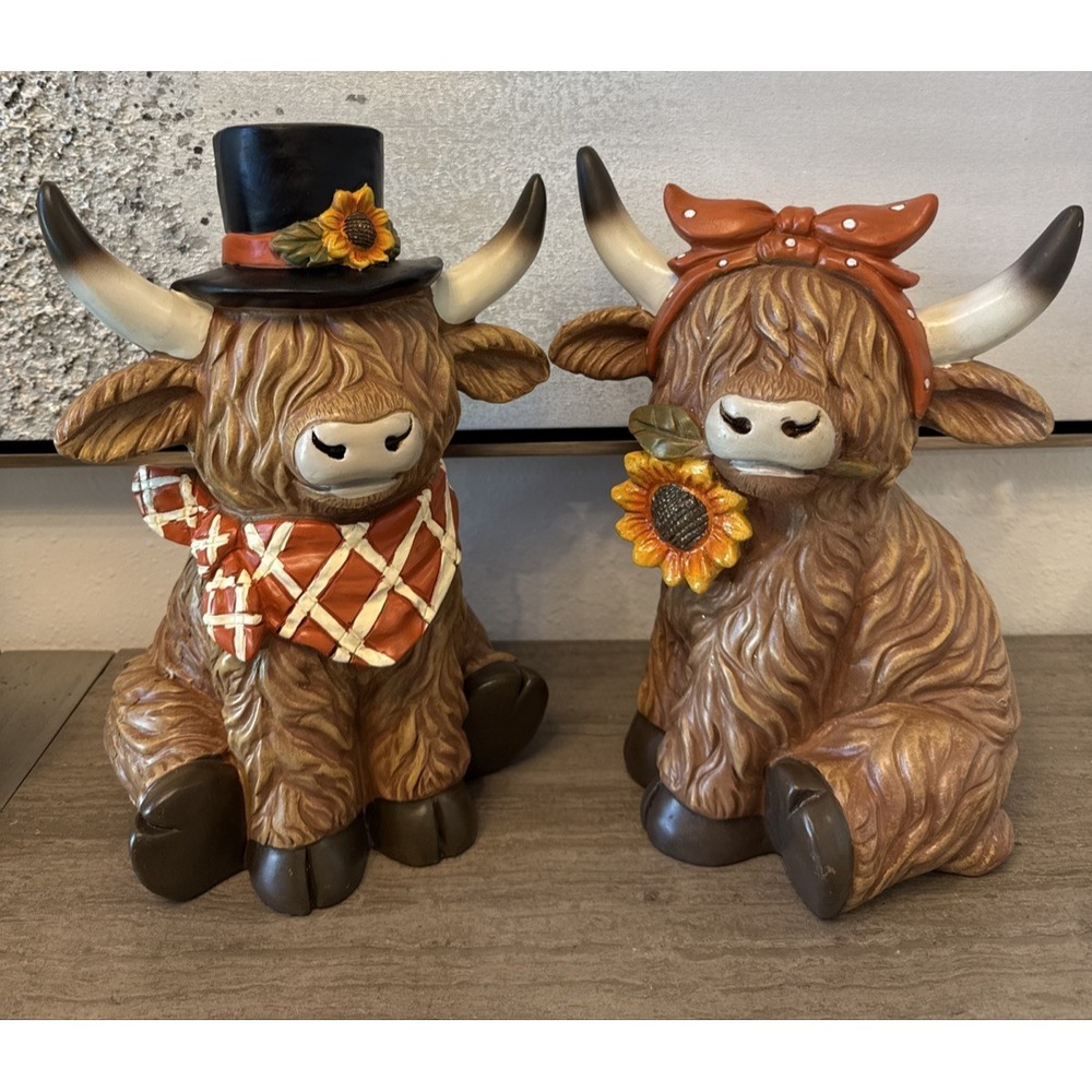 Hobby Lobby Fall Country Highland Cow Set